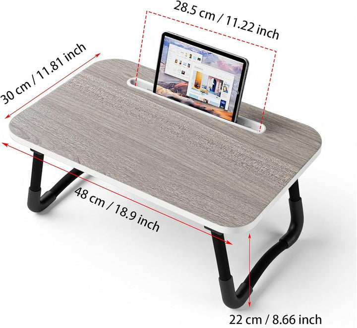 Small Laptop Bett Tisch - Laptoptisch 48 x 30 cm als Frühstückstablett, zum Essen, Lesen, Schreiben,