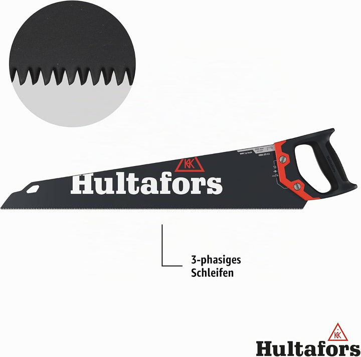 Hultafors Handsäge HBX-22-11, 591103, Handsäge mit Pulverbeschichtung und praktischem Klingenschutz