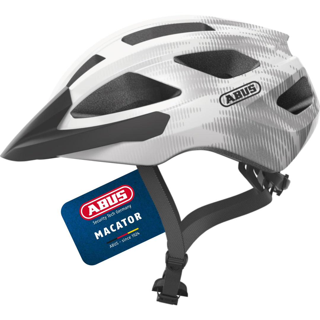 ABUS Rennradhelm Macator - sportiver Fahrradhelm für Einsteiger - auch für Zopfträger/-innen - für D