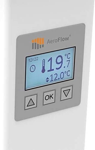 AeroFlow Elektroheizung SLIM 1600 mit Schamottekern FlexiSmart-Displayregler elektrische Zusatzheizu