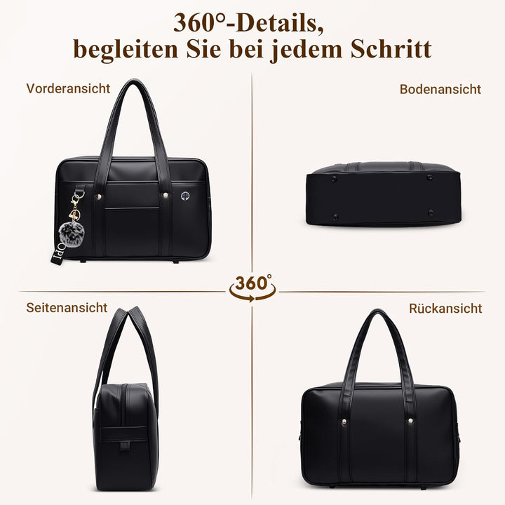 DIRRONA Damen Schultertasche Japanische Schule Handtasche Lässig Kawaii JK Tasche Grosse PU Leder Da