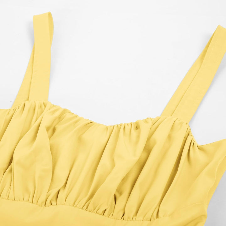 Belle Poque Damen Kleider Casual Cocktailkleid Sommerkleid Elegant Spaghetti Freizeitkleid A-Line La