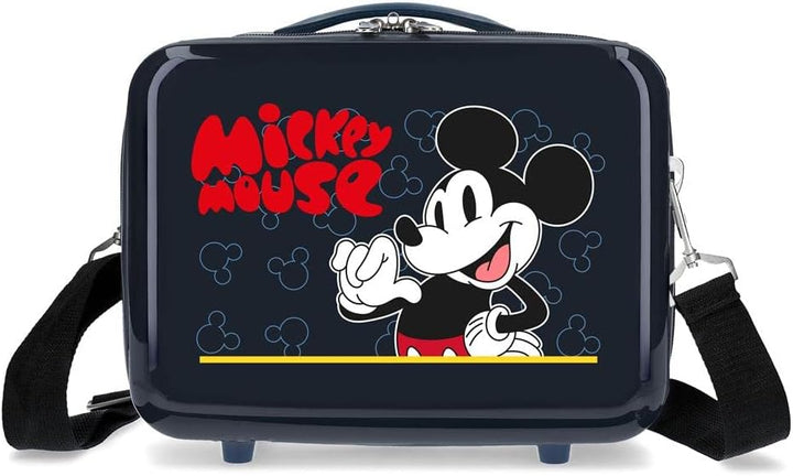 Disney Mickey Mouse Fashion Kulturbeutel mit Umhängetasche, blau, Anpassbare Kulturtasche mit Umhäng