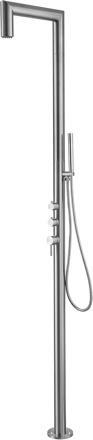 vanvilla Pooldusche Edelstahl Gartendusche Dusche Aussendusche BOLEA mit Handbrause