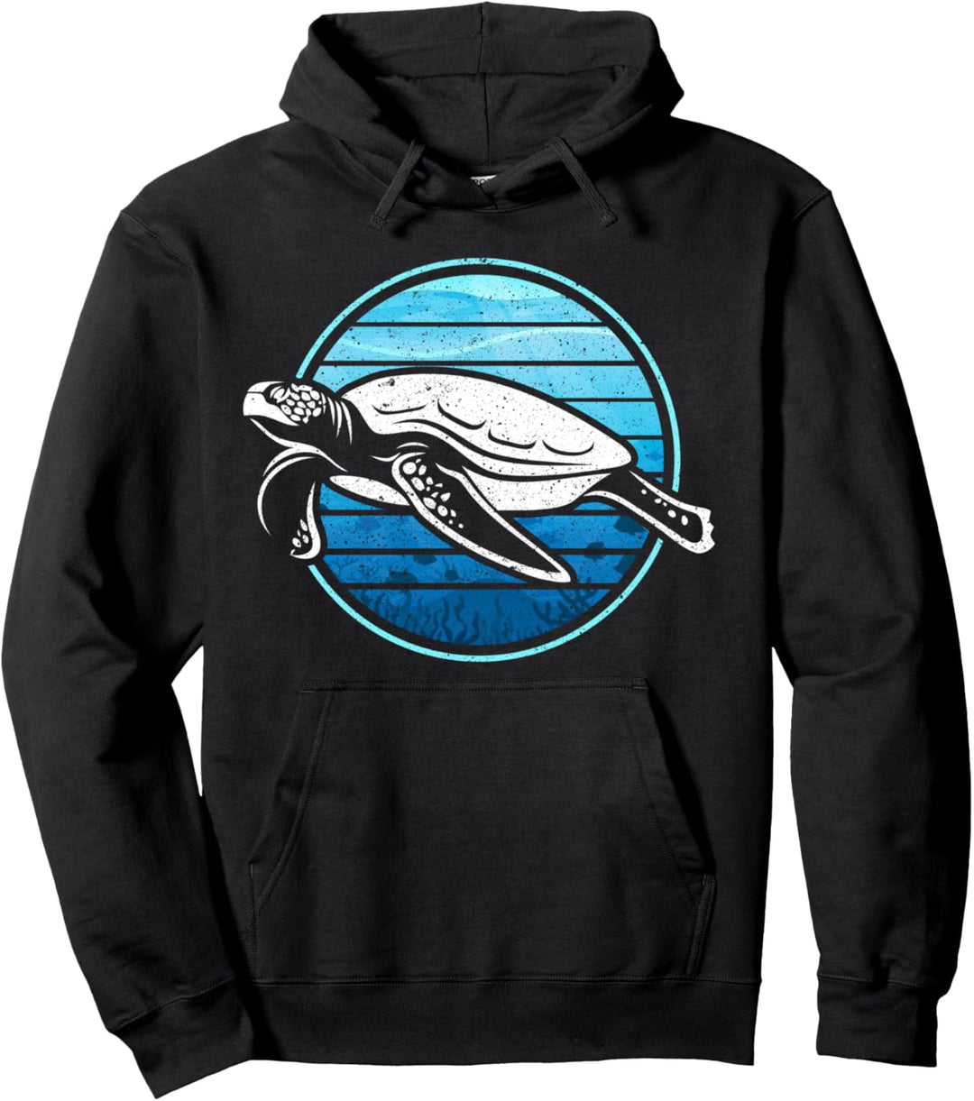 Vintage Retro Schildkröte Taucher Pullover Hoodie