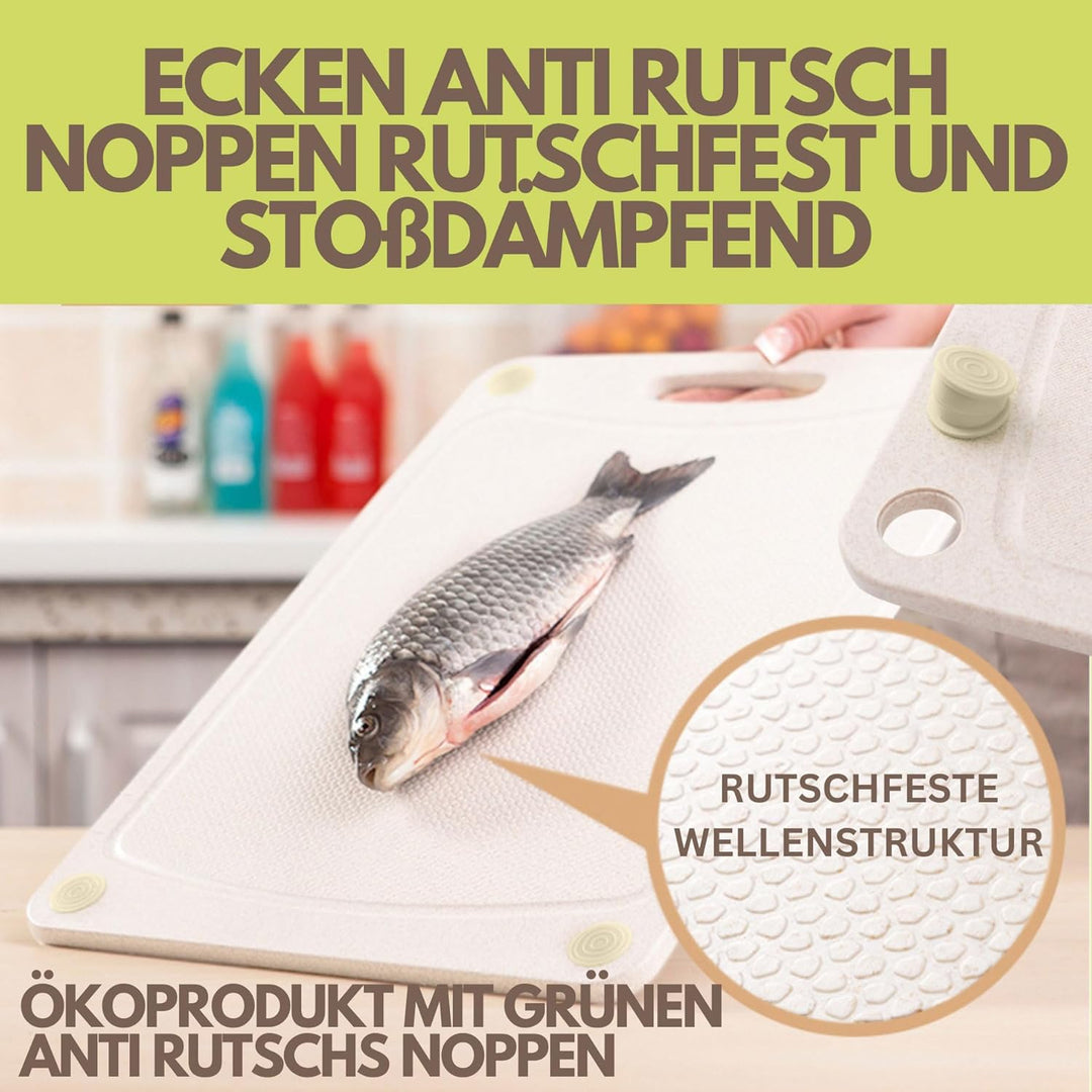 Schneidebrett Spülmaschinenfest aus Weizenstroh - stärker Alternative zu Kunststoff & Holz | ÖKO Ant