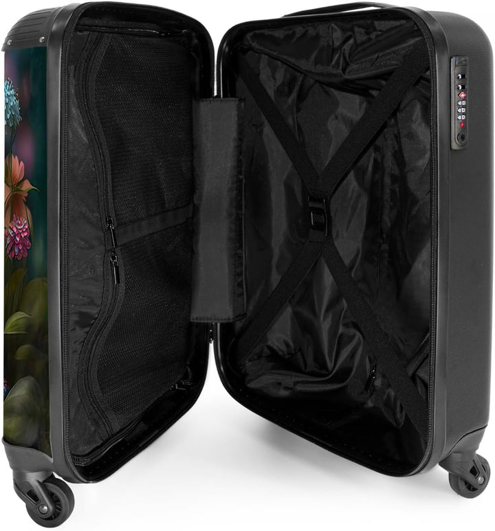 NoBoringSuitcases.com® Koffer Handgepäck Trolley Rollkoffer Kleine Reisekoffer - Kätzchen - Illustra