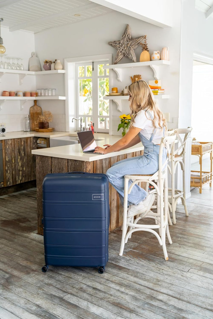 American Tourister Skymax - Kofferset 3-teilig, Blau (Midnight Blue) Blue (Midnight Blue), Blue (Mid