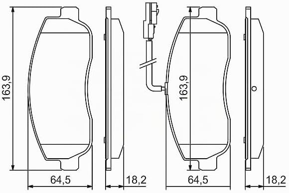 Bosch BP1417 Bremsbeläge - Vorderachse - ECE-R90 Zertifizierung - vier Bremsbeläge pro Set
