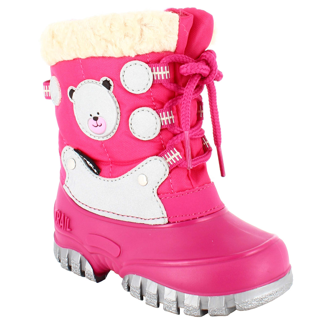 Spirale Kleinkinder Mädchen Jungen gefütterter Winterstiefel Snowboots - Stiefel für Kinder 21 EU Fu