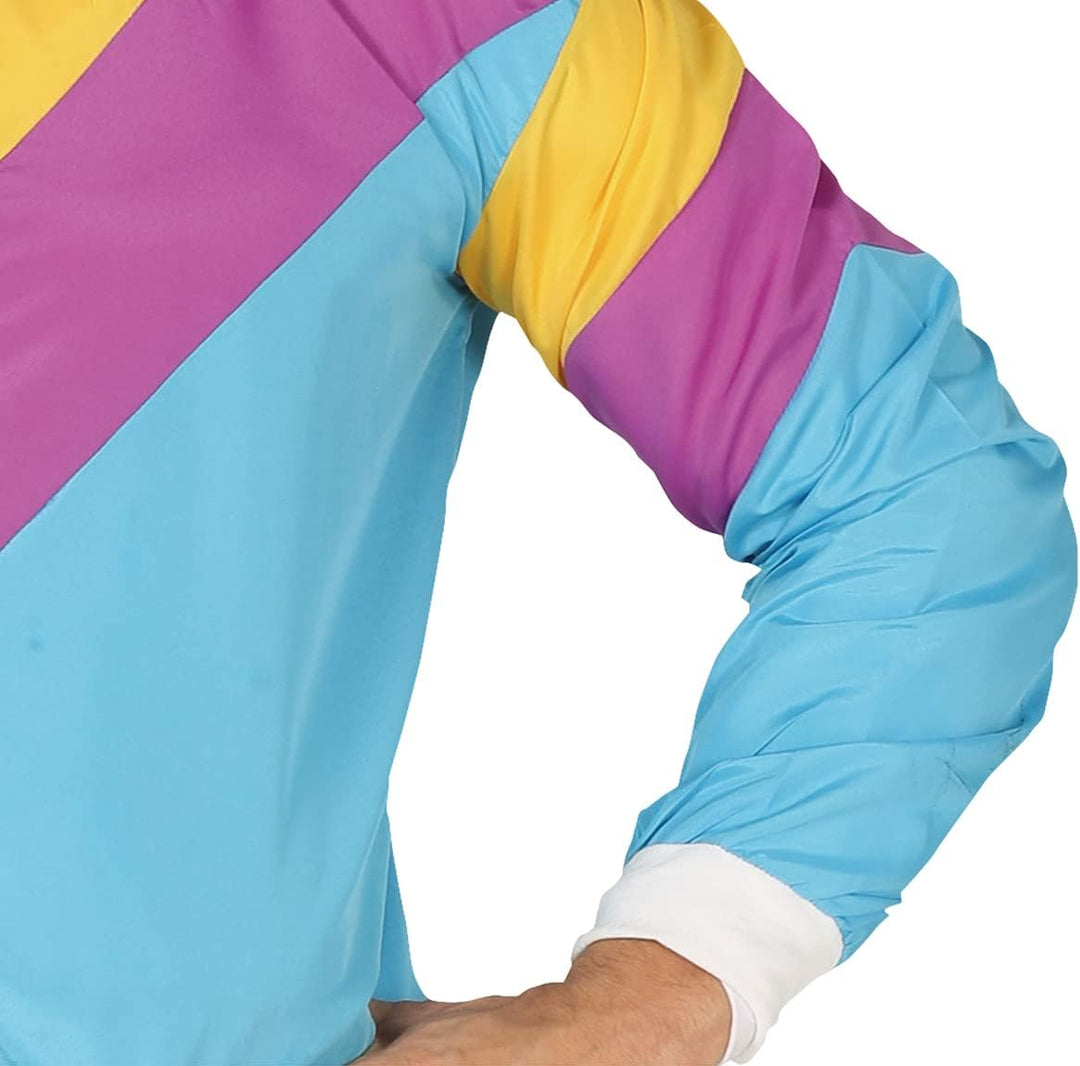 FIESTAS GUIRCA Turner-Kostüm für Jugendliche, 90er-Jahre, Blau und Rosa, für Kinder, M