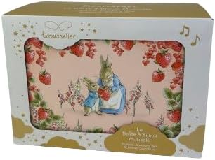 Trousselier 6260565 Schmuckkästchen für Kinder, Peter Hase, Spieluhr mit Musik und tanzender Figur