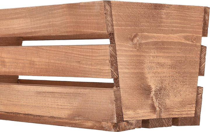 KOTARBAU® Holzblumenkasten Braun mit Kunststoffeinsatz 60 x 18 x15 cm Blumentopf Pflanzkasten Braun