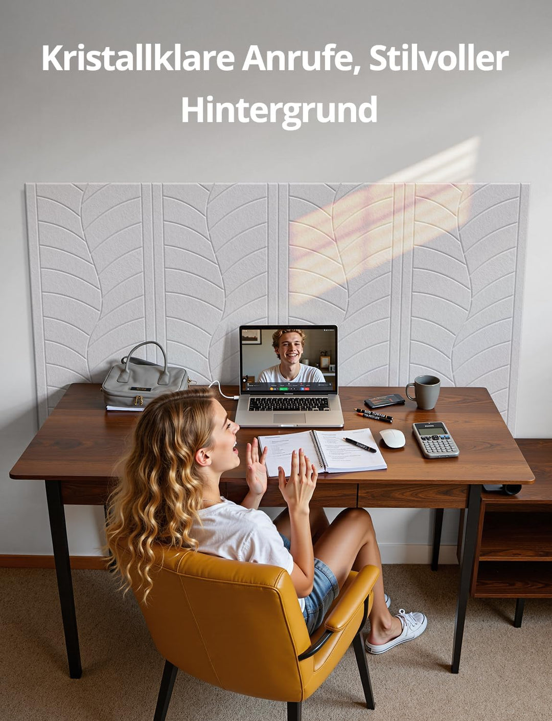 Gross Akustikplatten Selbstklebend 120x60x0,9cm – 4 Stück Akustik Weisse Schallabsorber Panels mit B