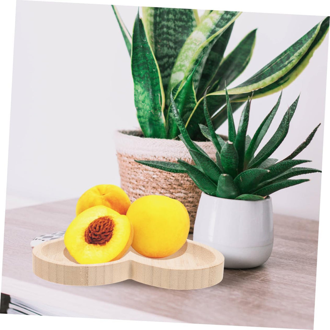 Ciieeo Elegantes Holztablett in Herzform Servierteller für Desserts Snacks Obst Leicht Zu Tragen Vie