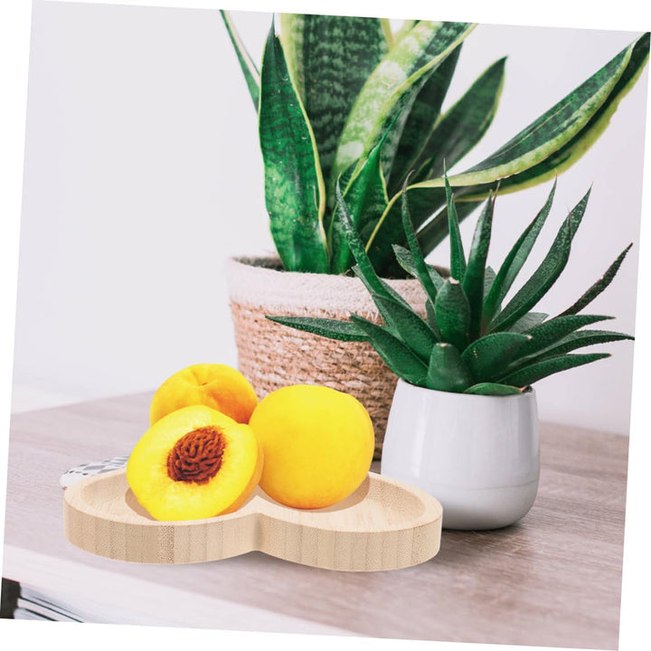 Ciieeo Elegantes Holztablett in Herzform Servierteller für Desserts Snacks Obst Leicht Zu Tragen Vie