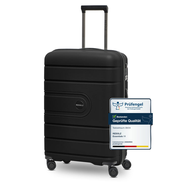REDOLZ Hartschalen Check-in Koffer | Mittelgrosser M Trolley 45 x 26 x 66 cm aus hochwertigem, leich