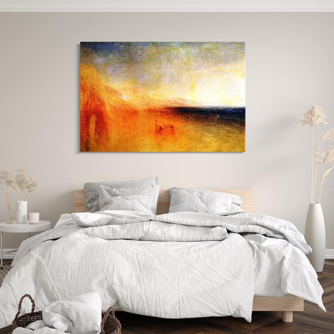 Printed Paintings Leinwand (80x60cm): William Turner - Sonnenuntergang auf dem Meer 80x60 cm, 80x60