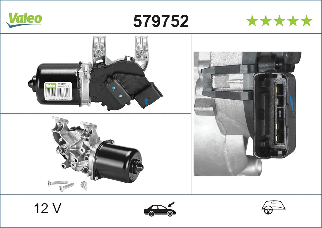 VALEO 579752 Wischermotor VALEO Wischermotor Vorn F철Linkslenker 579752 CITROˎ C2 JM