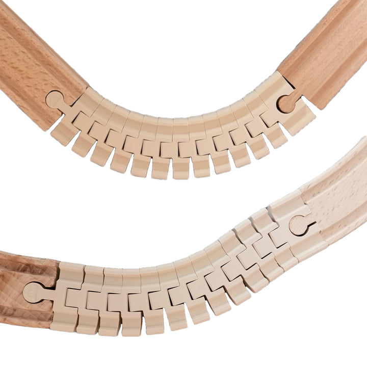 Flexible Schiene für Holzeisenbahn - Länge 18 cm, Kompatibel mit Brio &amp; Co. (1 Stück), 1 St&amp;