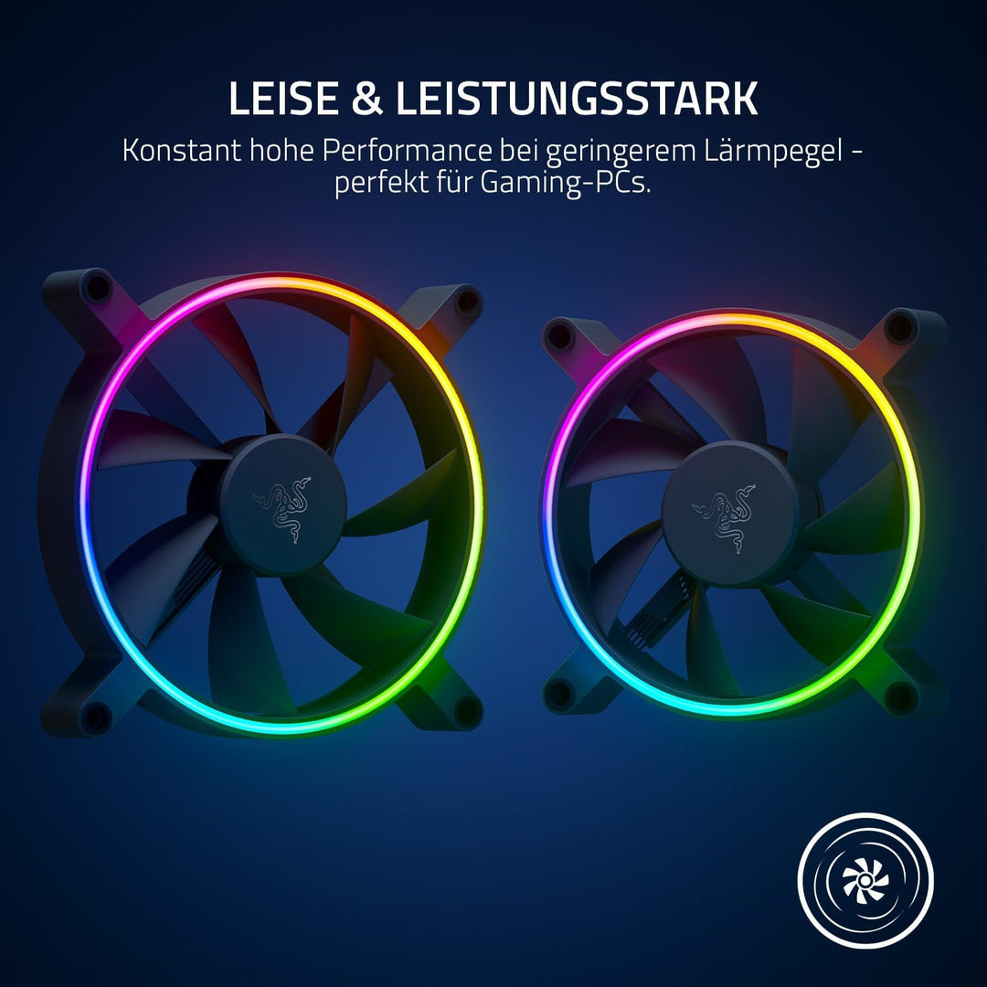 Razer Kunai Chroma - aRGB-PC-Hochleistungslüfter (Leise, leistungsstarke, Bis zu 8 Lüfter anschliess