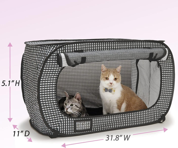 Necoichi Tragbarer, stressfreier Käfigträger und Katzentoilette, für drinnen und draussen, Reisen (s
