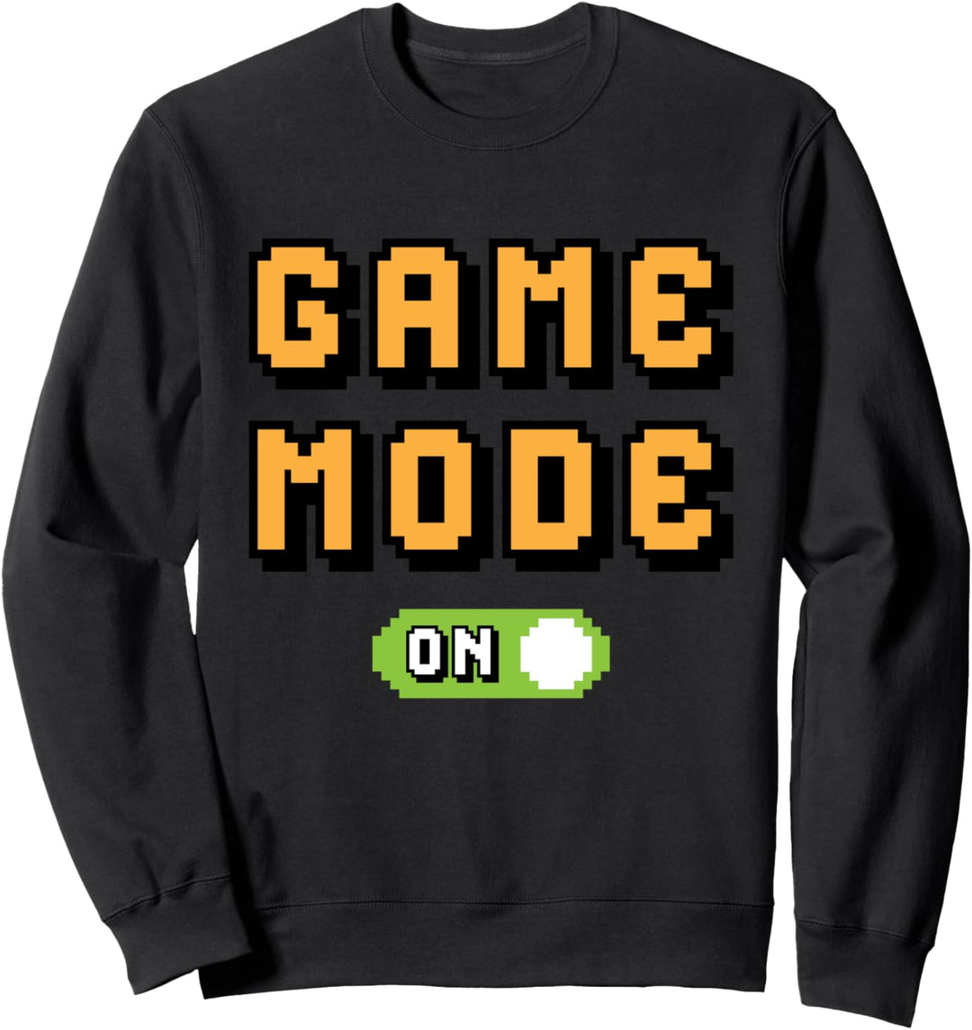 Vintage Retro Nerd Geek Gamer Arcade Video Game Mode On Sweatshirt