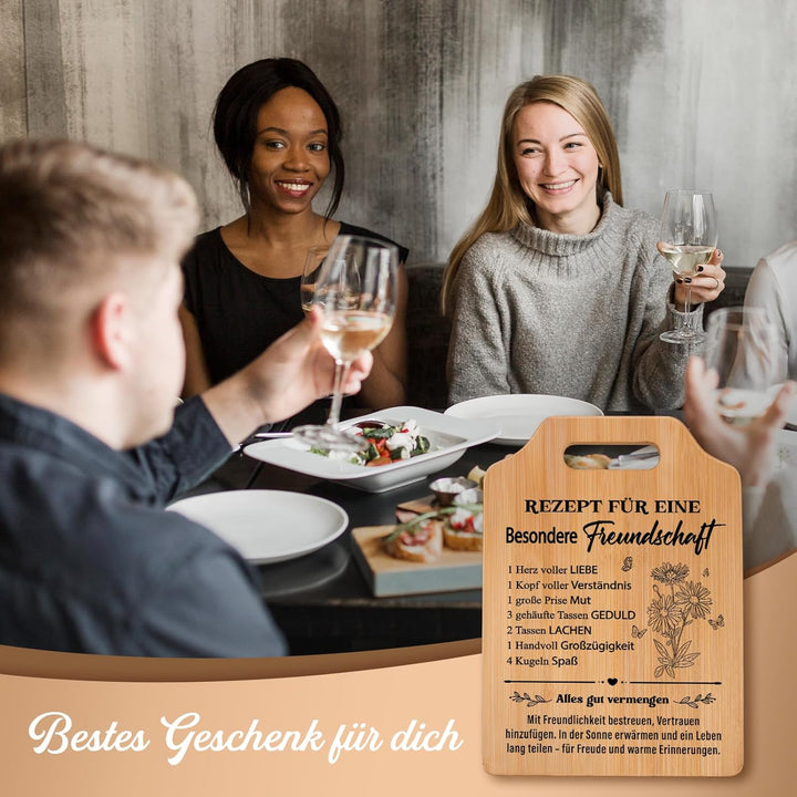 Beste Freundin Geschenke, Bambus Schneidebrett, Geschenk für Beste Freundin zum Geburtstag, zur Hoch