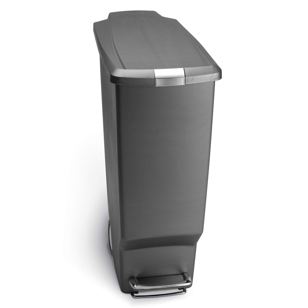 simplehuman CW1363 40 Liter, schmaler Treteimer, Mülleimer Küche, Abfalleimer, Mülltrennsystem, Müll