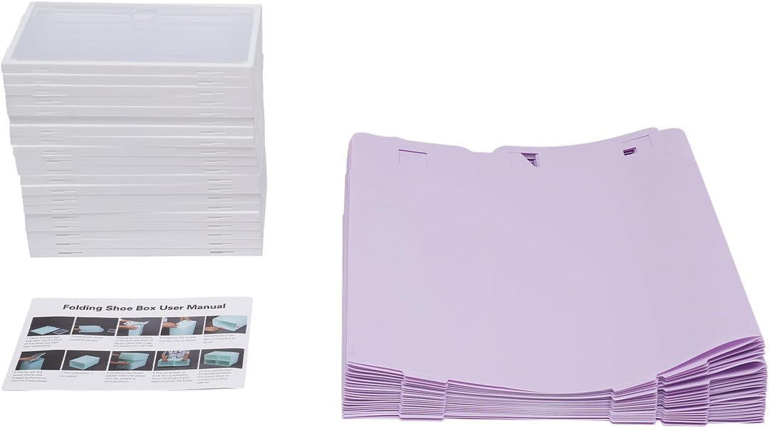 20 PCS Schuhkartons, Transparente Schuhaufbewahrungsboxen Klarer Kunststoff Stapelbare Kunststoff-Au