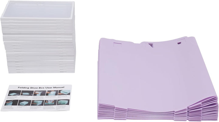 20 PCS Schuhkartons, Transparente Schuhaufbewahrungsboxen Klarer Kunststoff Stapelbare Kunststoff-Au