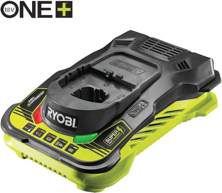 RYOBI 18 V ONE+ Akku-Schnellladegerät RC18150 (Ladestrom 5,0 A, kompatibel mit Allen RYOBI 18 V ONE+