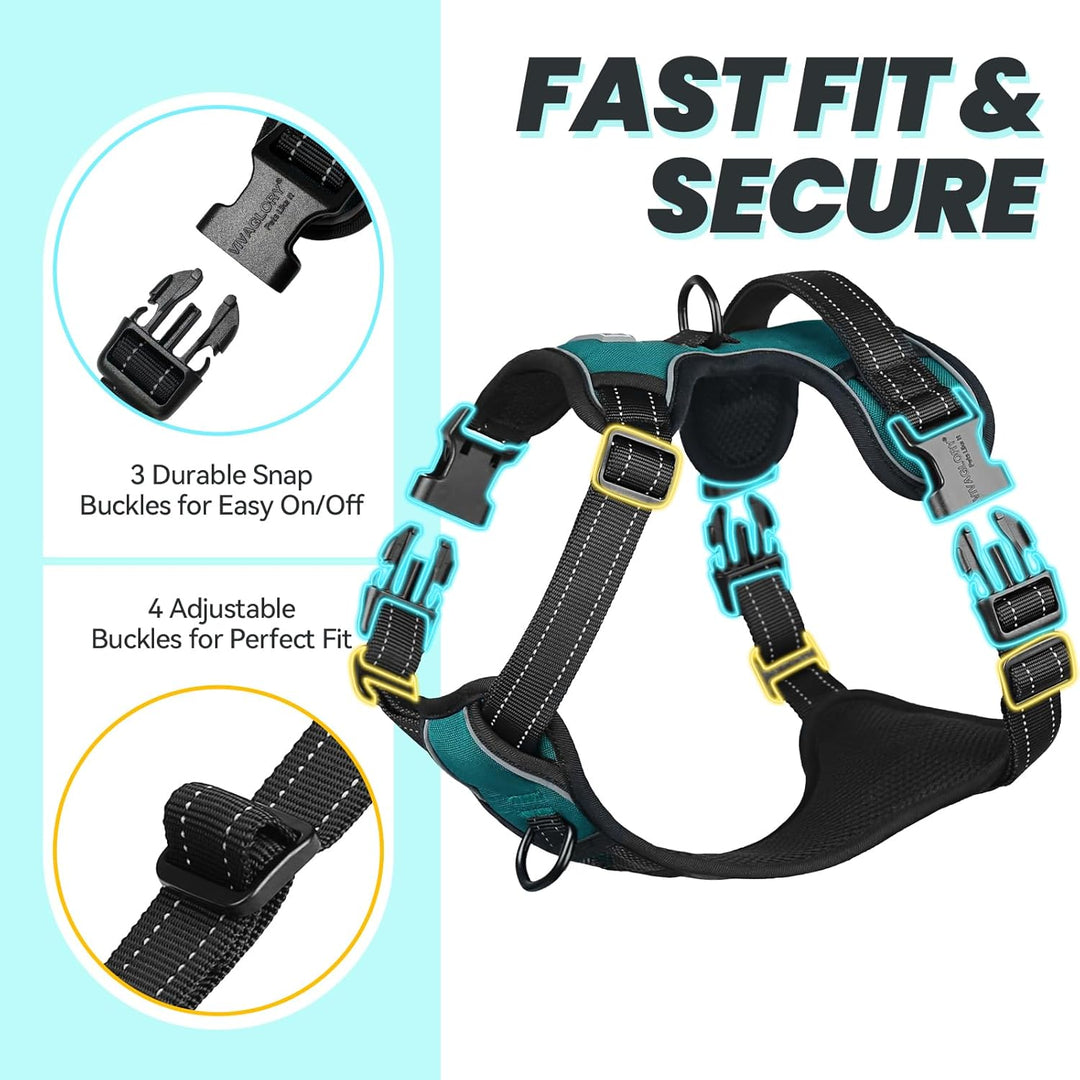 VIVAGLORY Easewalk Hundegeschirr, Anti Zug Hundegeschirr für Training &amp; Spazieren, Anti Zieh Geschir