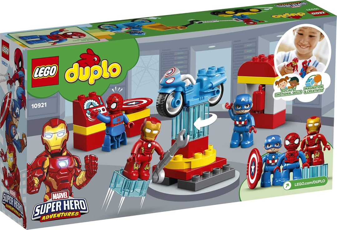 LEGO DUPLO Super Heroes Lab 10921 Marvel Avengers Superheroes Construction Toy and Educational Plays