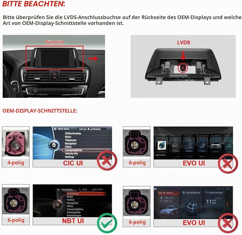 CarPlay DAB+ Auto Multimedia-System für BMW NBT 1er 2er 3er 4er 5er 6er 7er | X1 X3 X4 X5 X6 2012-20
