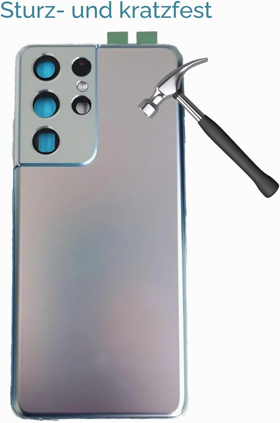 Galaxy S21 Ultra Rückglasabdeckung, Ersatz für Samsung Galaxy S21 Ultra 5G SM-G998B G998U G998U1 G99