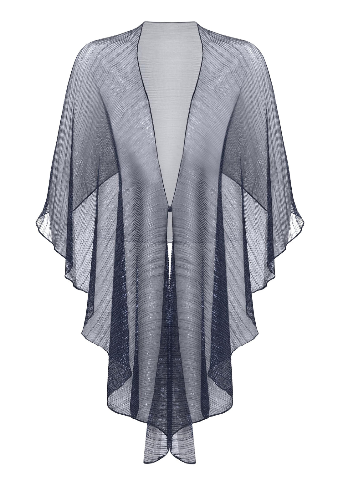 Vera Mont Damen Cape im Glitzer-Look Standard Einheitsgrösse Blue/Black, Standard Einheitsgrösse Blu
