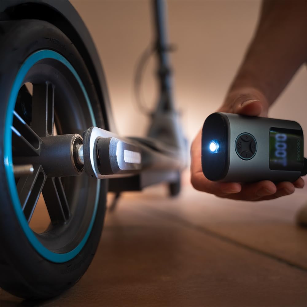 Cecotec Tragbarer Luftkompressor, kompakte elektrische Luftpumpe für Fahrrad, Motorrad, Auto und Bäl