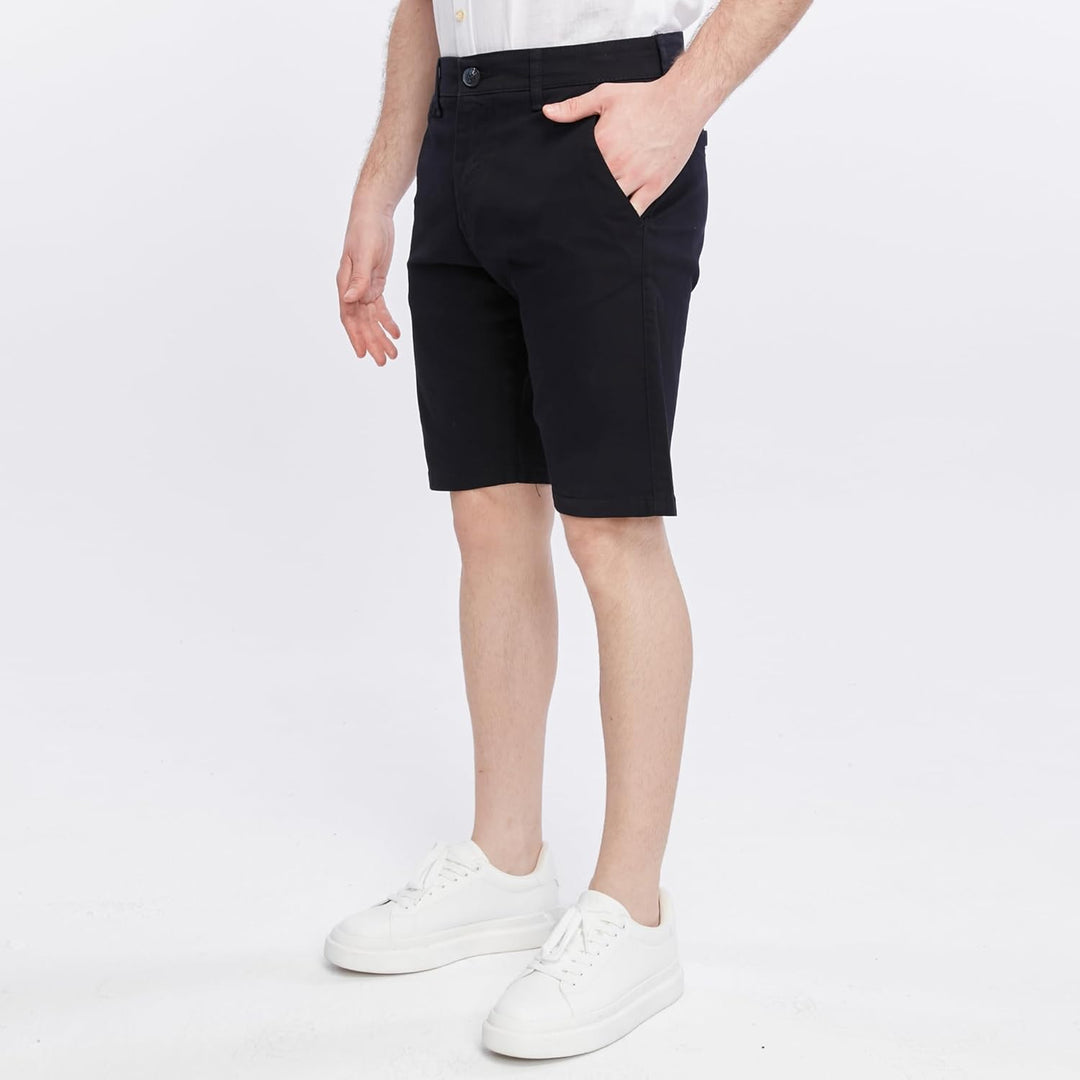 Xact Herren Premium massgeschneiderte Stretch Chino Shorts, 30W Navy
