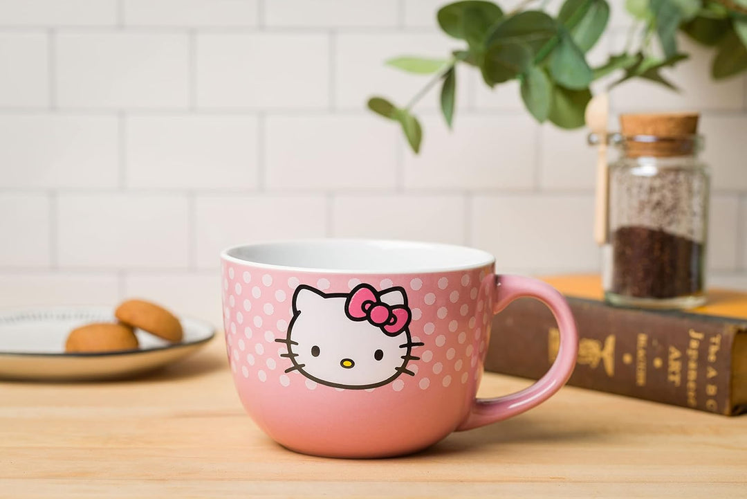Silver Buffalo Hello Kitty KTY40233 Keramikbecher, 680 ml, Rosa 24-Ounce, Sanrio's Hello Kitty