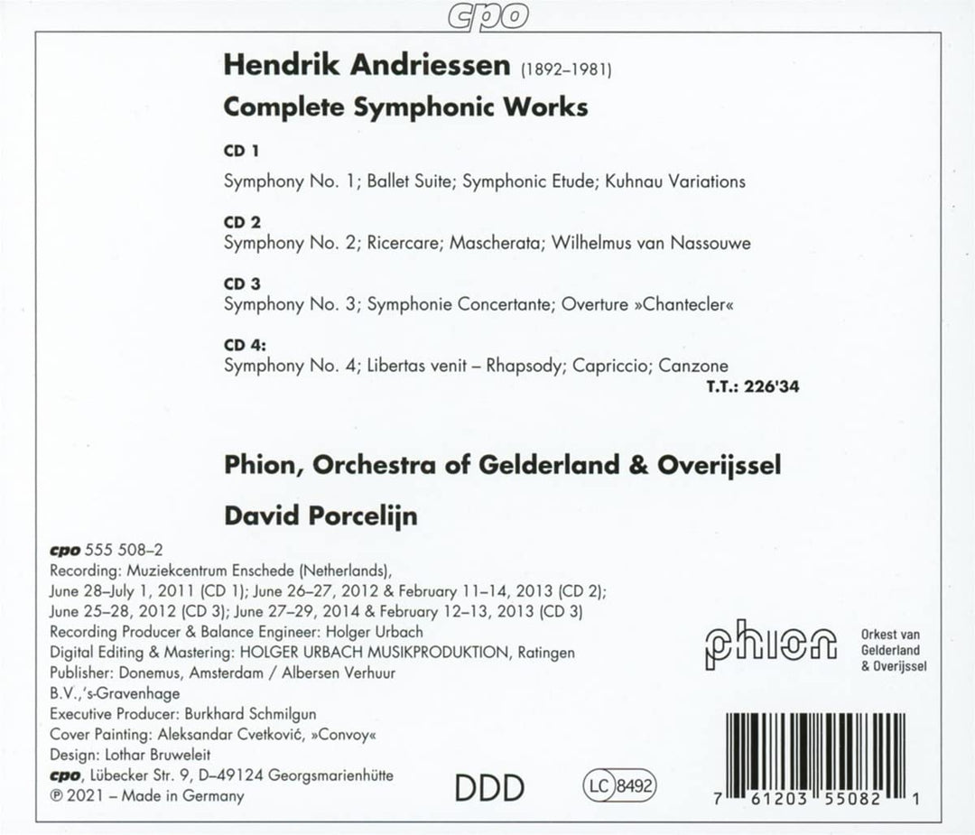 Sämtliche Symphonische Werke, Audio-CD