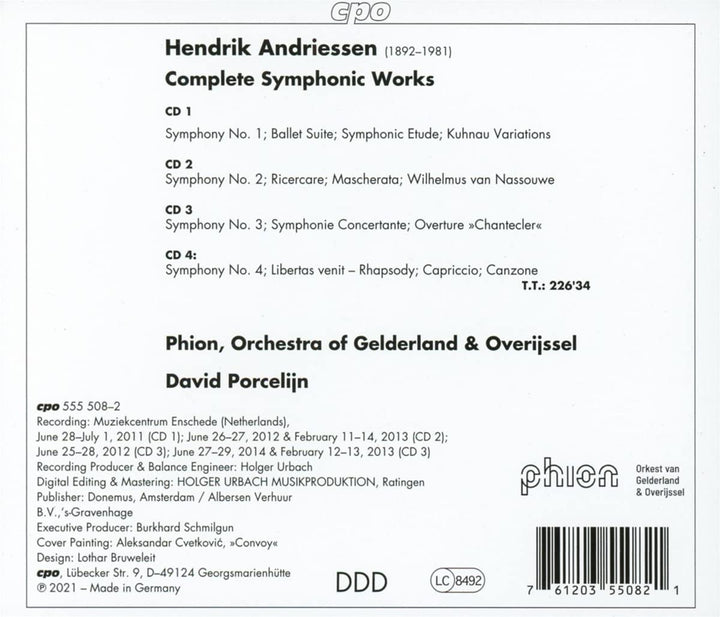 Sämtliche Symphonische Werke, Audio-CD