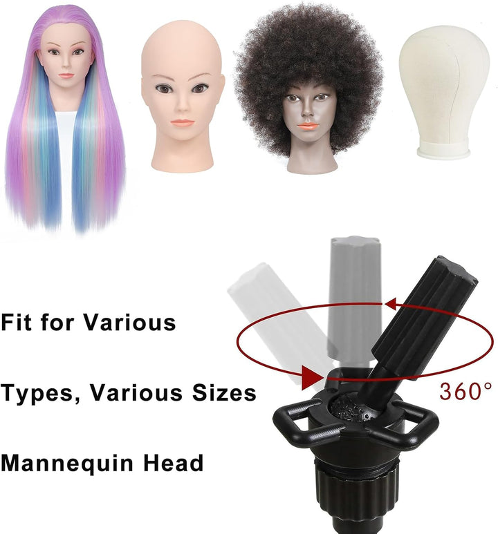 Perückenständer Stativ verstellbarer Metall Mini Perückenkopf Ständer für Training Mannequin Köpfe u