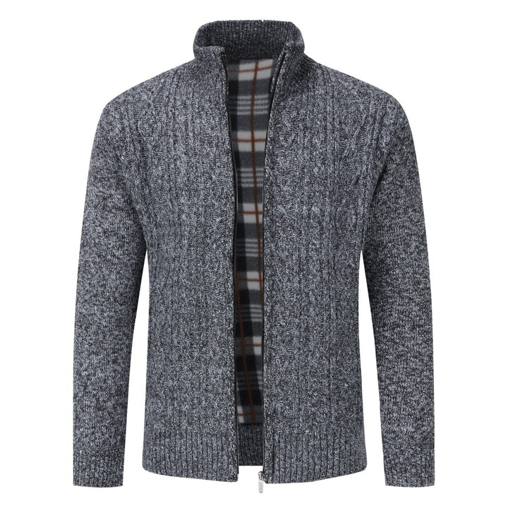 Sliktaa Herren Strickjacke Festival Cardigan Warm Trachtenjacke Mode Schlichter Pullover Langarm Swe