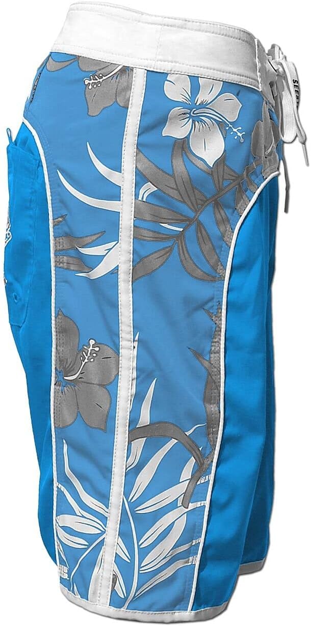 SEESTERN Damen Microstrech Boardshorts Surfshorts Boardshort Badehorts XS-4XL /2123 3XL Türkis, 3XL