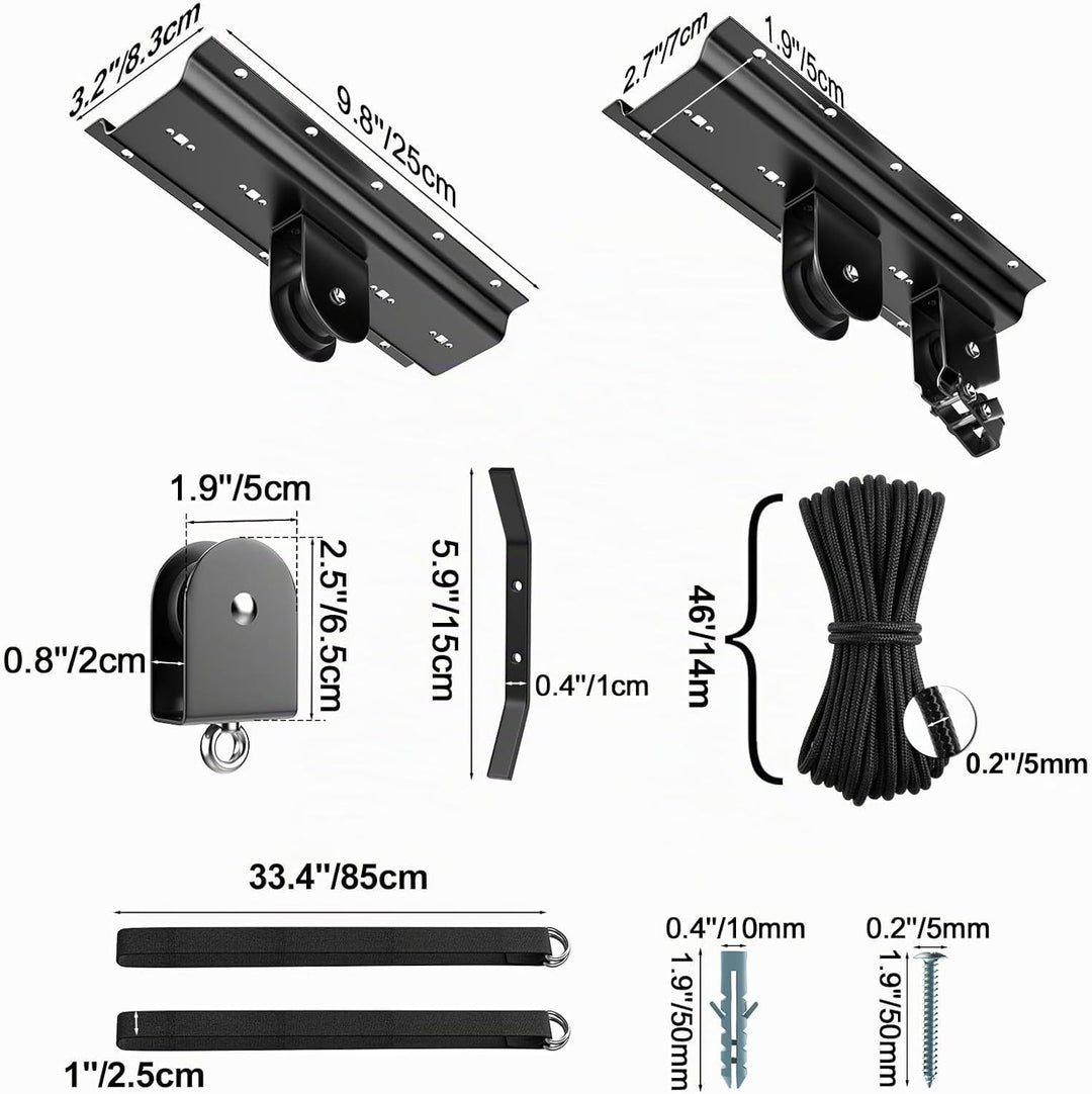 Housolution Fahrradheber, [2 Pack] Hebezugsystem mit 88Lbs Tragkraft, passend für 3-4,9m hohe Decken