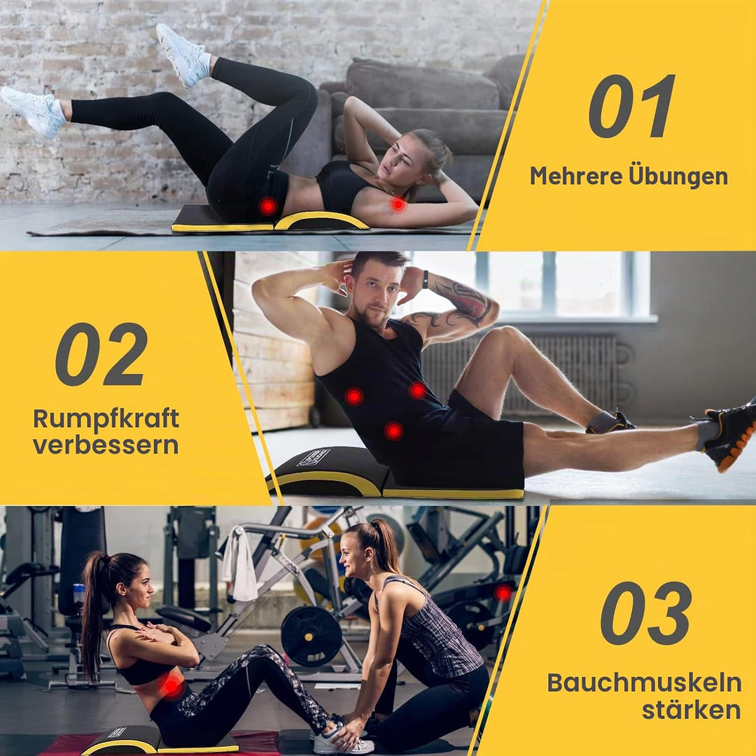 POWER GUIDANCE, Bauchmuskel-Matte，Ab Übung Matte Core Trainer，Sit-Up-Pad Bauch- und Rumpftrainer-Mat