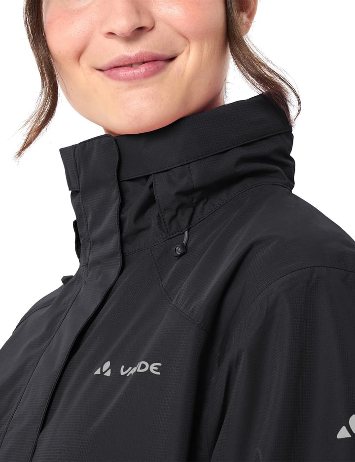 VAUDE Escape Bike Light Regenjacke Damen – Gefütterte Regenjacke mit 2-Lagen Membran, reflektierende
