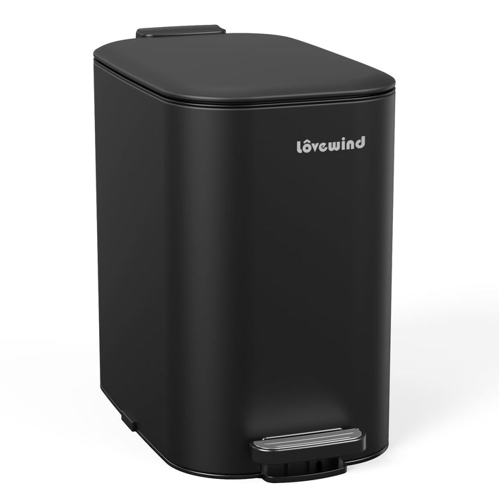 lovewind Mülleimer 20L mit Fusspedal, Schmaler Abfalleimer, Leise Schliessender Deckel, Entnehmbarer
