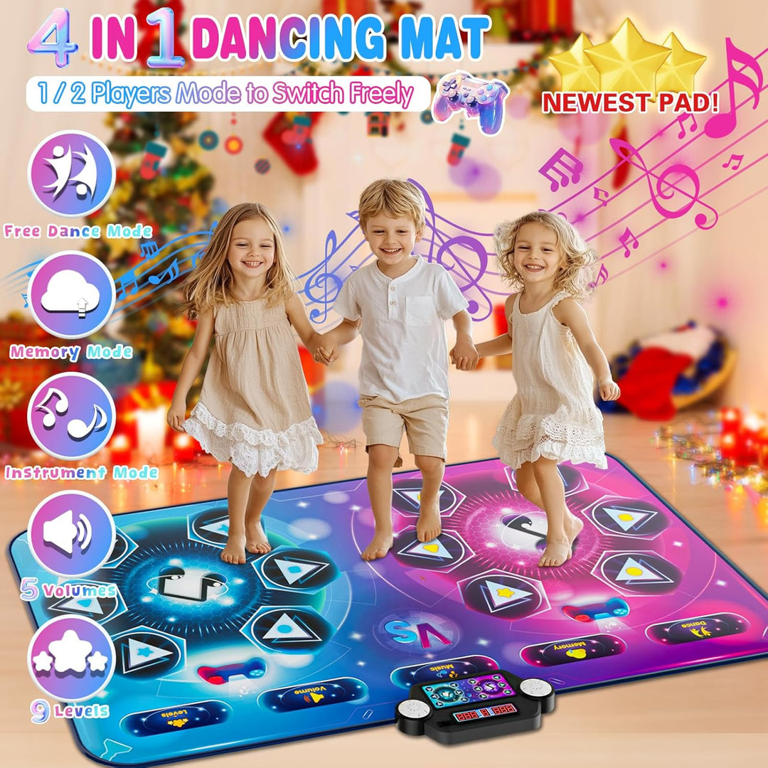 Tanzmatte für 2 Kinder Spielzeug Geschenke für Mädchen Jungen 3 4 5 6 7 8 9 Jahre,Kindertanzmatten f